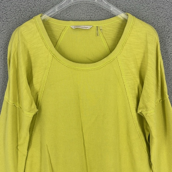 Soft Surroundings yellow base layer pullover thermal women’s shirt medium warm - Picture 2 of 9